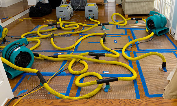Professional Water Damage Restoration technician working in Cumberland, RI
